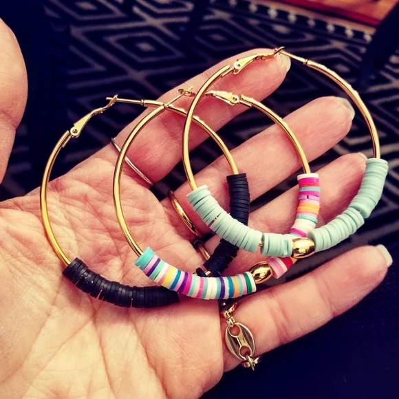 Stainless steel colorful hoops - Picture 2 of 3